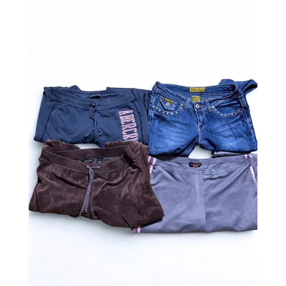 Womens Lot 20 Y2K Denim Shorts Jeans Sweatpants Abercrombie Baby Phat READ INFO - Picture 10 of 14